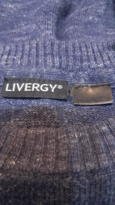 Cienki sweterek granatowy melanż