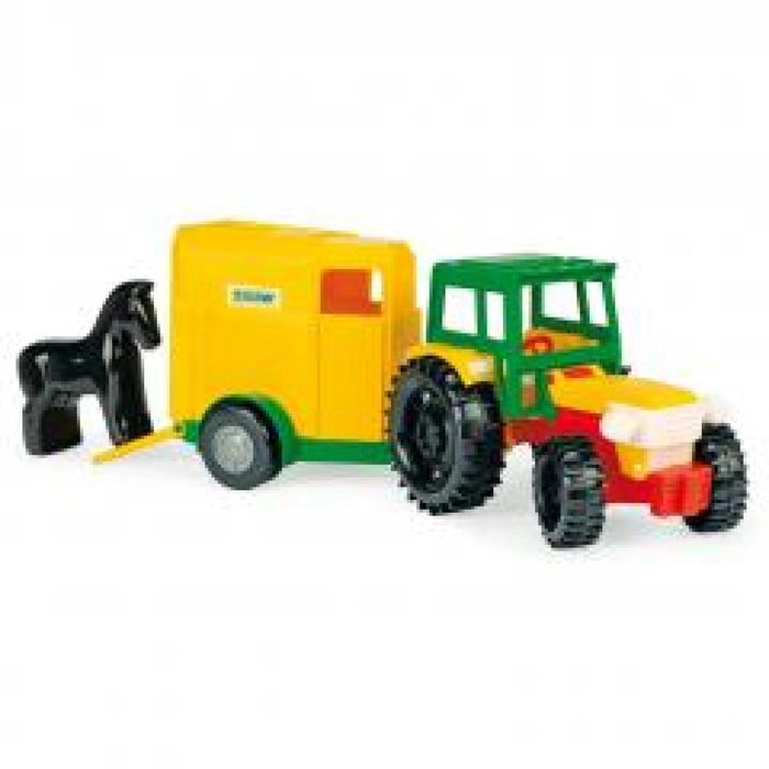 Traktor z przyczepą na konia folia,388x130 mm