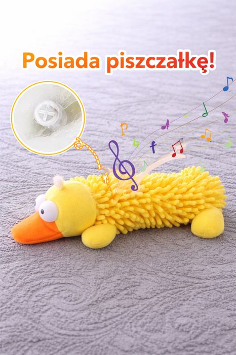 Pluszowa zabawka dla psa z piszczałką
