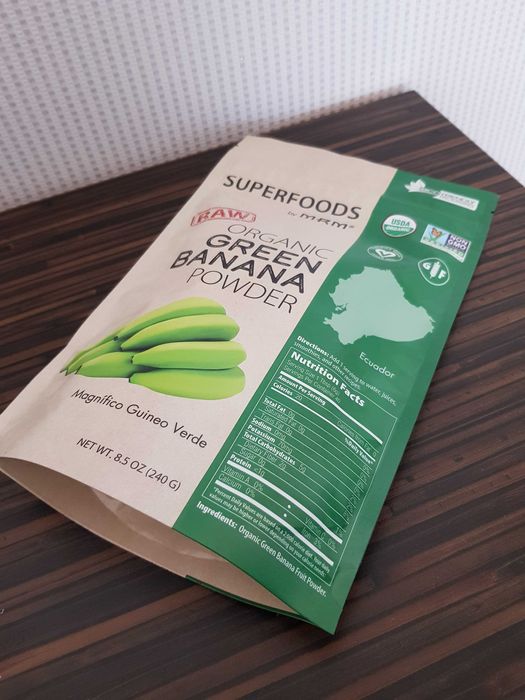 MRM порошок органічного зеленого банана