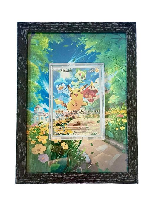 Pokémona Ramka – Pikachu SVP 027 - NO CARD ! | extendet art | 13x18 | UV Protect