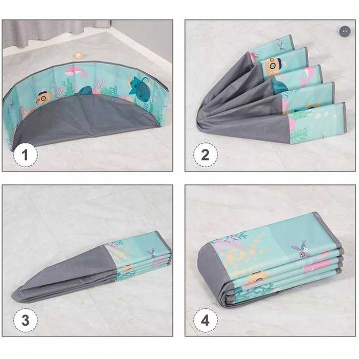 DUŻY Suchy Basen z Kuleczkami Piłki 100x30 SKŁADANY XXL