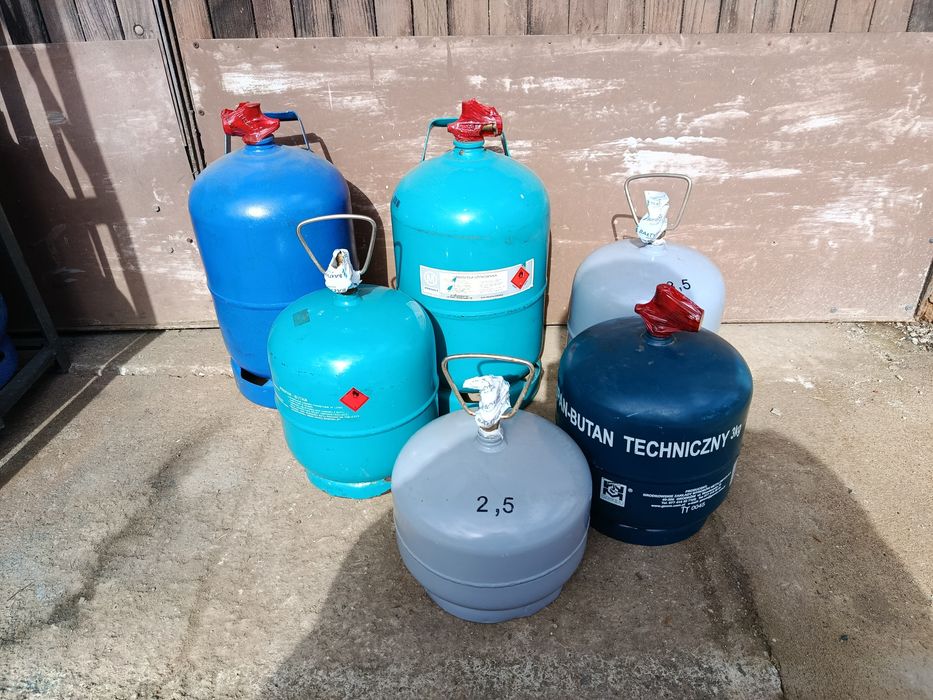 Butle turystyczne propan butan 1,2,3,5 kg oraz do grilla 8 kg