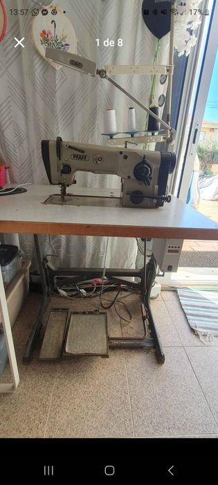 Maquina costura industrial pfaff ponto  corrido e zig zag
Pfaff  437 706/02
Ideal para tecidos grossos e estofos