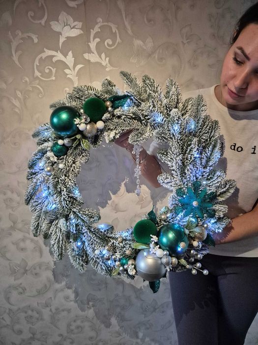 Новорічні різдвяні вінки ручної роботи | святковий декор