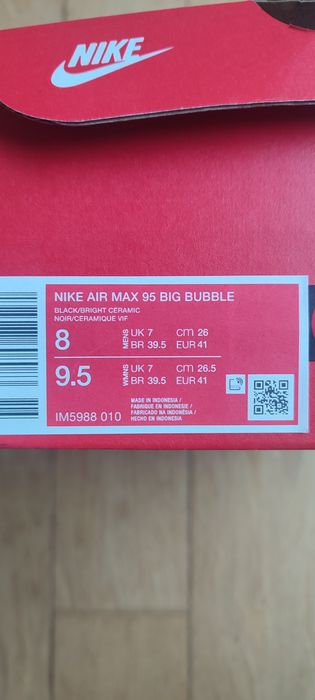Nike Air Max 95 Big Bubble (tamanho 41)