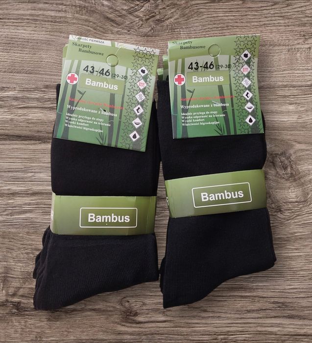 Komplet 10 par skarpety męskie bambusowe