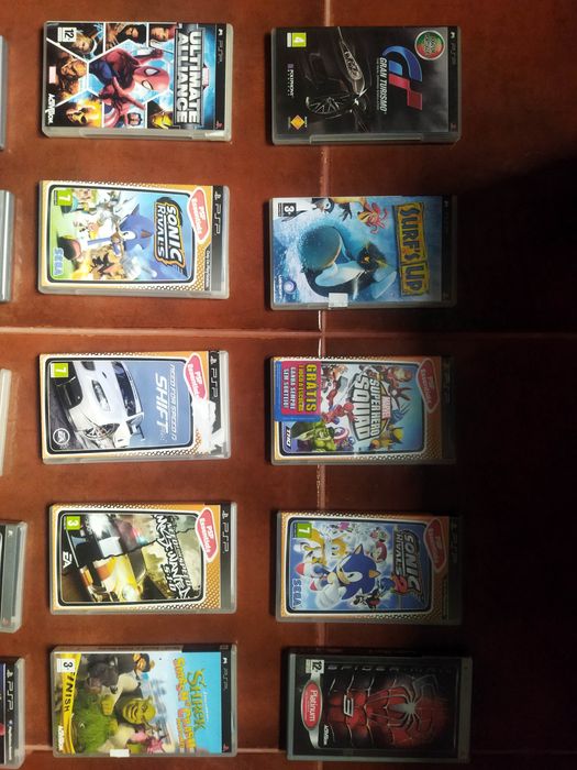 Jogos originais psp, Invizimals, Marvel, Sonic, god of war, etc