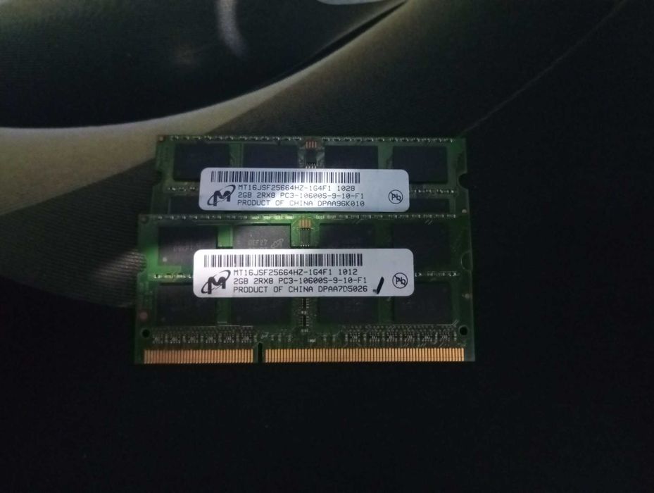 Нова Оперативна пам'ять soddm ddr3-1333ghz 2gb x 2