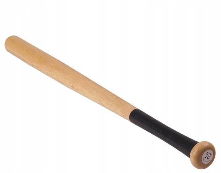 Solidny Drewniany Kij Baseballowy - Lite Drewno, Bardzo Długi 81 CM !