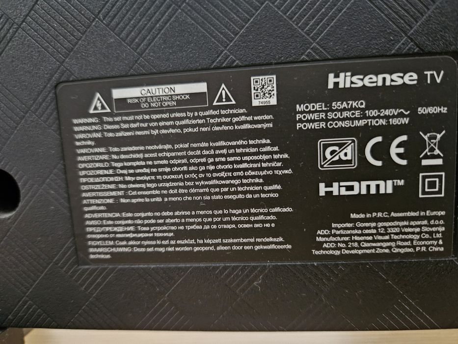 Smart Tv Hisense 55"