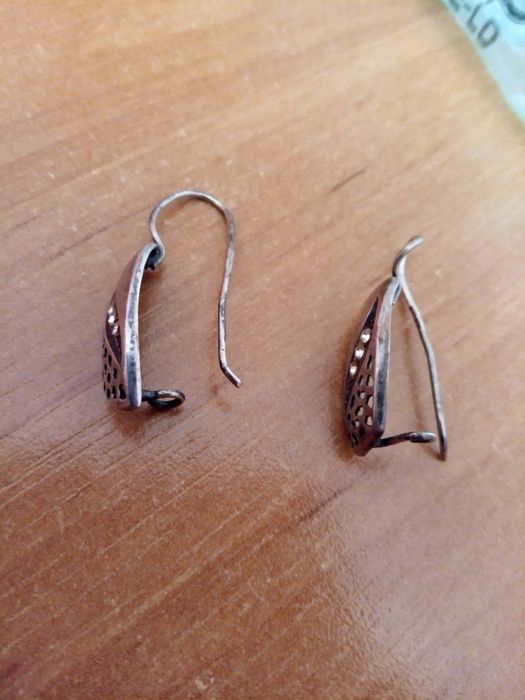 Kolczyki srebrne PRL