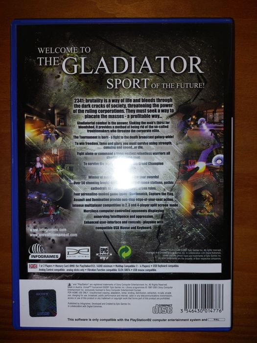 PS2 Game (PlayStation 2) Unreal Tournament (Opt. Condition)64750566082691121