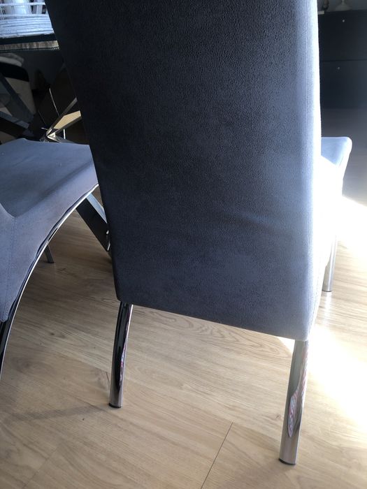 Cadeiras de sala de jantar em inox