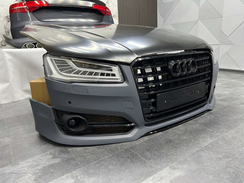 обвес audi s8 a8 d4 2010-2014 года Комплект рестайлинга Бампер фара