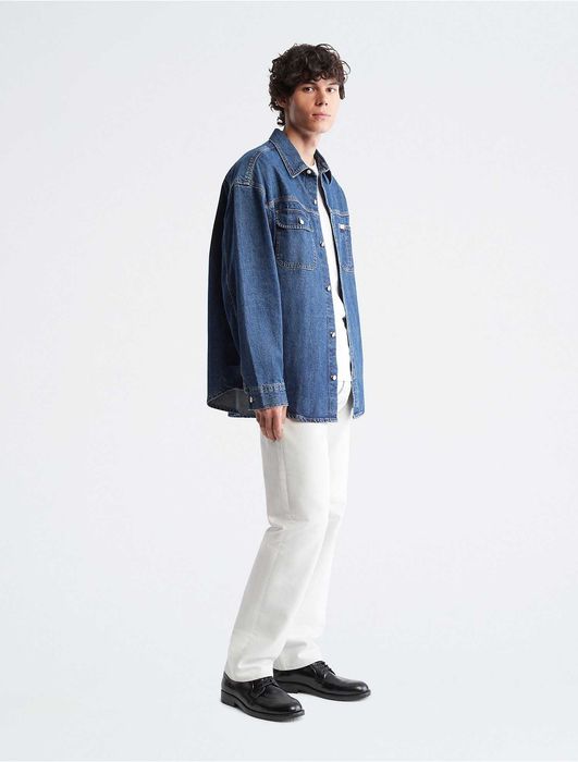 Calvin klein джинсовая куртка (ck blue denim jacket over)c америки М,L