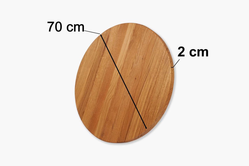 blat drewniany stolik kawowy 70cm