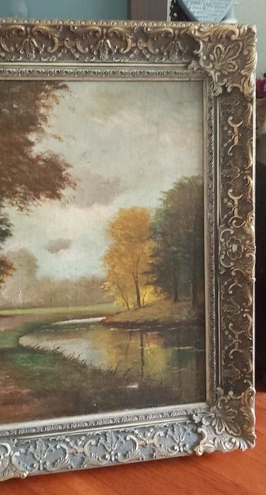 Obraz olejny na płótnie antyk.