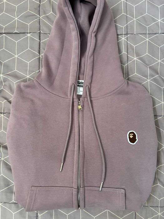 Camisola BAPE (A Bathing Ape) Roxa com Fecho - Tamanho M - Original
