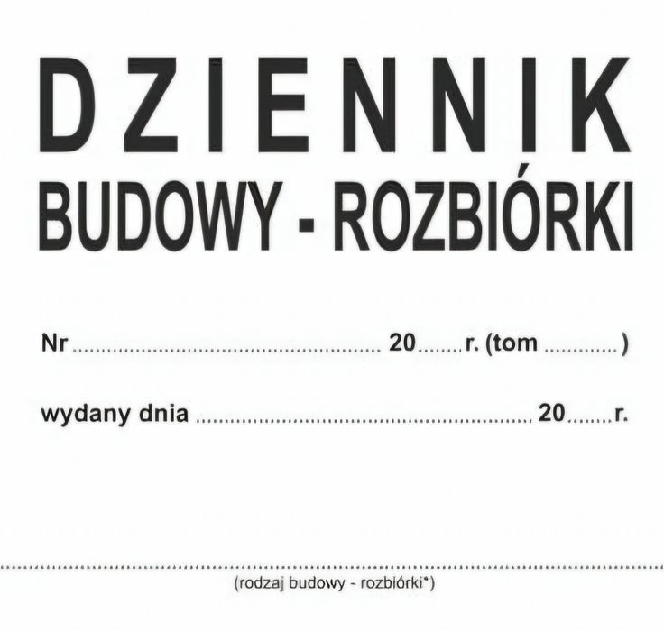 Kierownik budowy; dziennik budowy