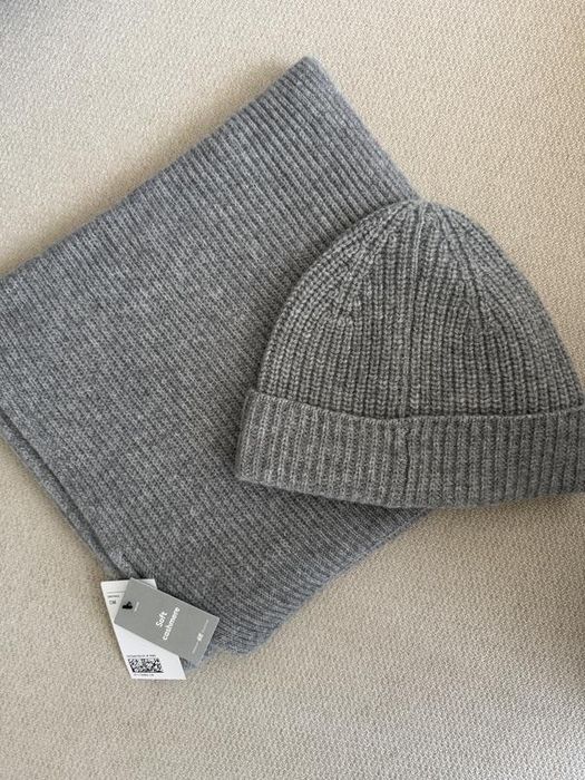 Кашеміровий комплект шапка та шарф premium quality h&m