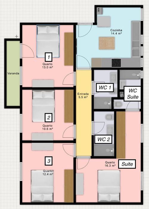 Quarto para 2 pessoas, para arrendar em Rua Cidade da Beira Olivais Sul - Lisboa