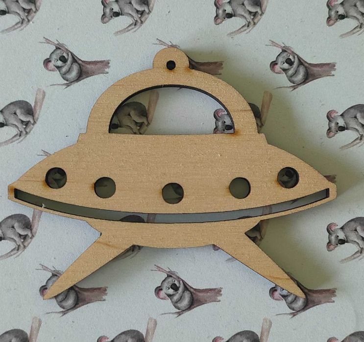 ufo zawieszka decoupage scrapbooking łapacz snów