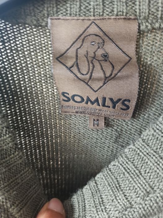 Camisola de malha verde azeitona