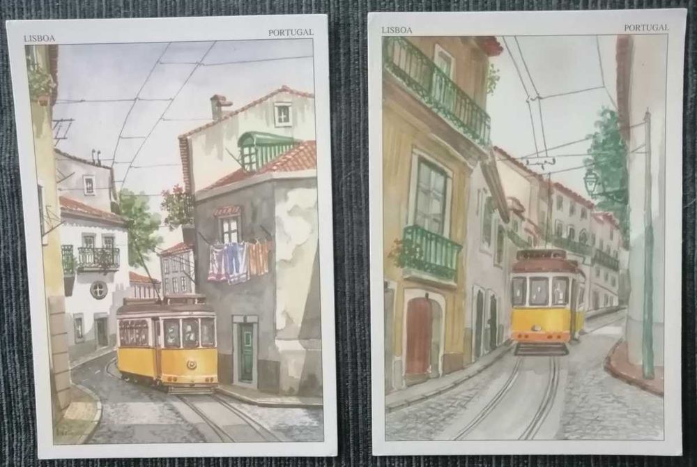 Os Eléctricos em Alfama - 2 Postais