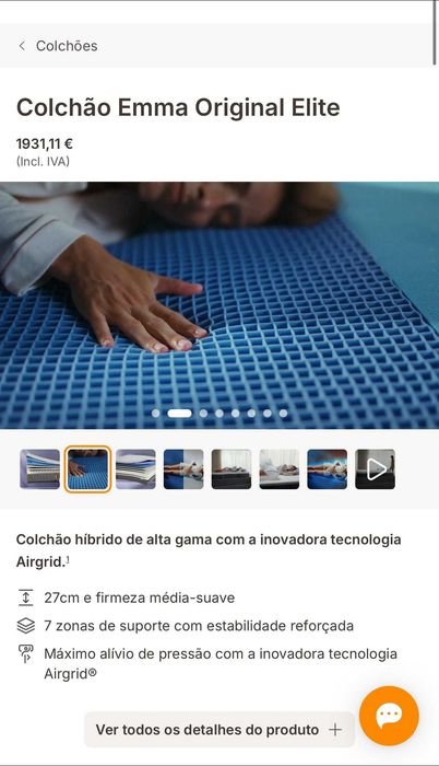 Colchão de casal Emma Original Elite+