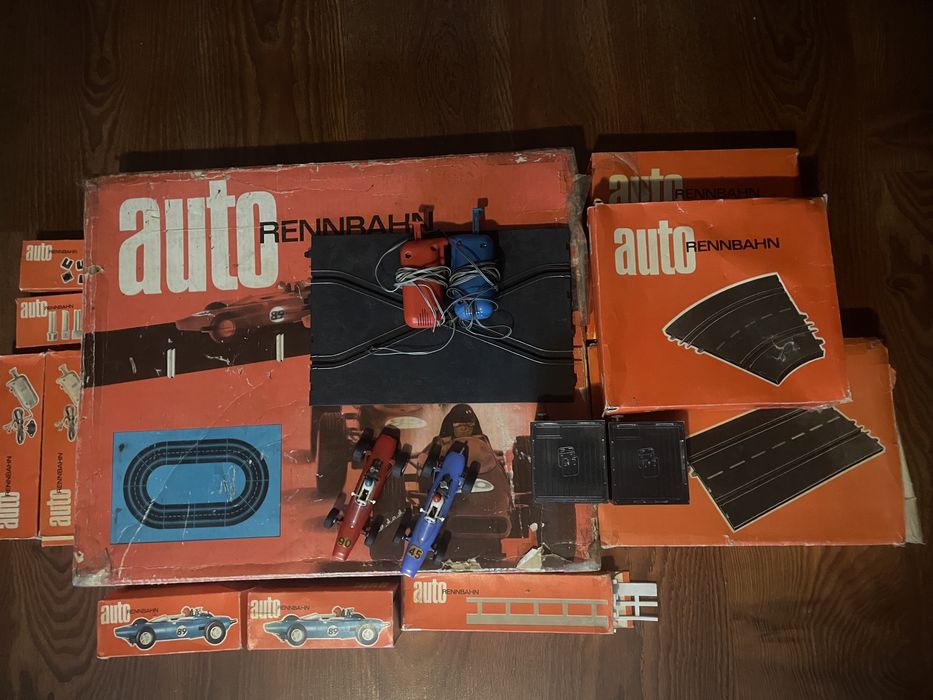 Stara zabawka Tor Prefo samochodziki piloty pudełko prl ddr