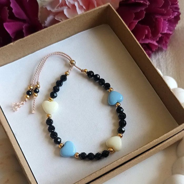 Damska bransoletka,biżuteria z kamieni naturalnych.Rękodzieło. Prezent