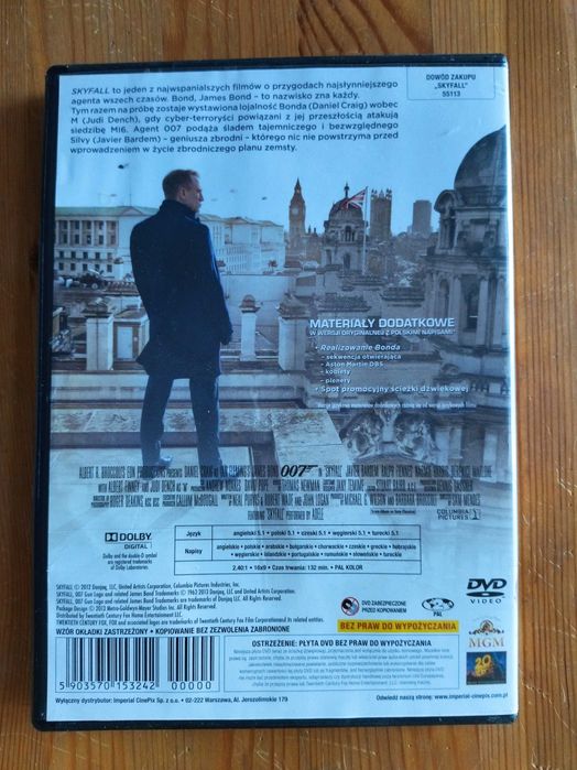 Skyfall 007 James Bond DVD film