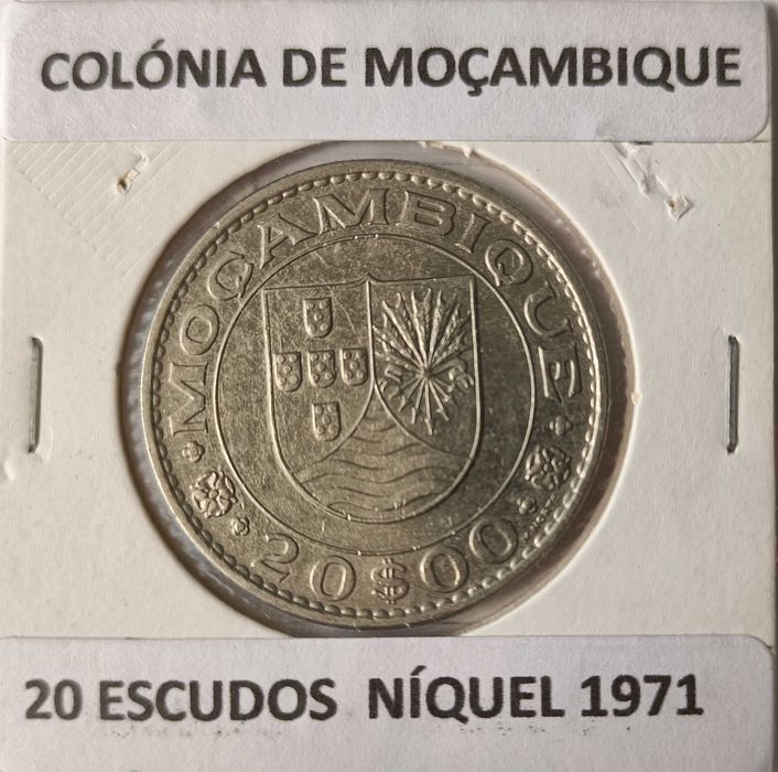 2 Moedas Portuguesas 20 Escudos ( Níquel ) da Ex Colónia de Moçambique