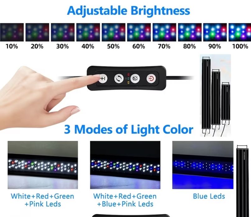 Світлодіодний USB світильник для акваріума.