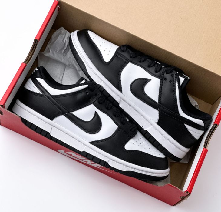 Кросівки кеди Nike Dunk Low Retro White Black Panda оригінал опт нові