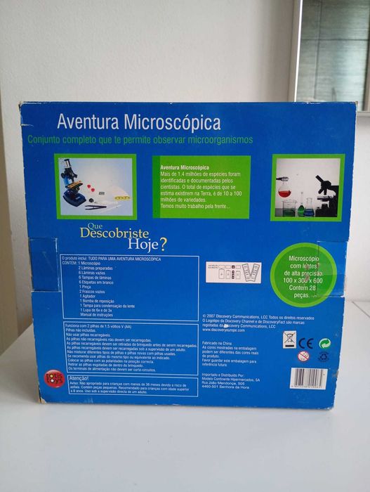 Microscópio Discovery Channel – Completo, Como Novo, 100x/300x/600x