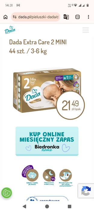 Pampersy DADA  nr 2