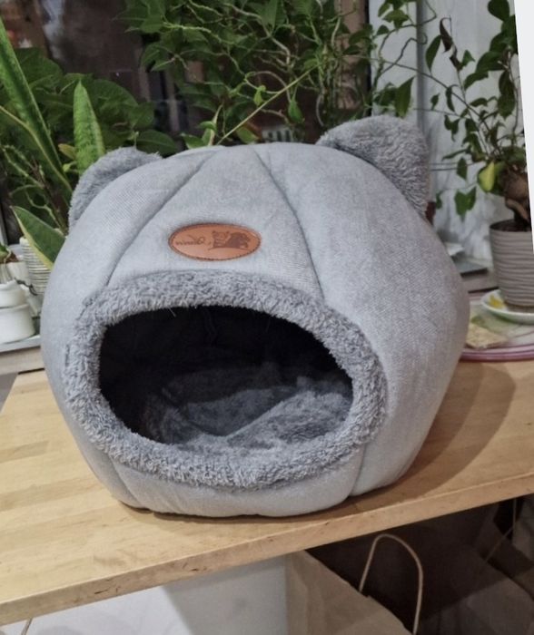 Domek dla Kota Psa Legowisko Spanko Buda Kojec Ciepły Pluszowy