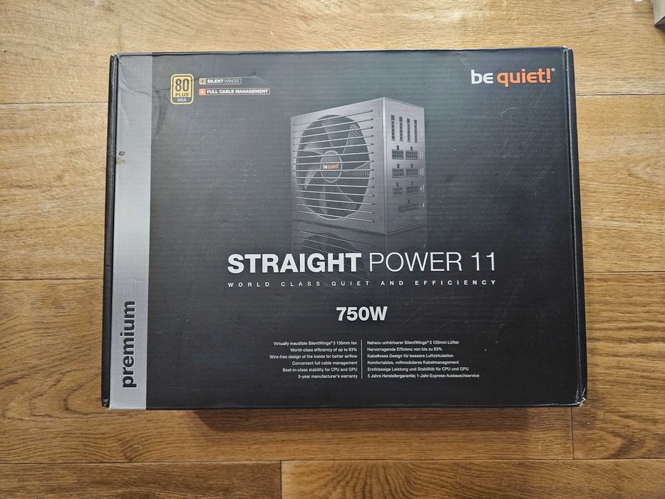 Be quiet! Straight Power 11 750W блок питания для пк 80 PLUS Gold сертификат идеал на пломбе гарантия заводской комплект
