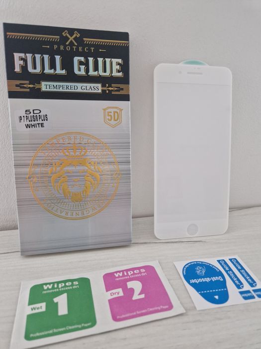 Hartowane szkło HARD Full Glue 5D do IPHONE 7 PLUS/8 PLUS BIAŁE