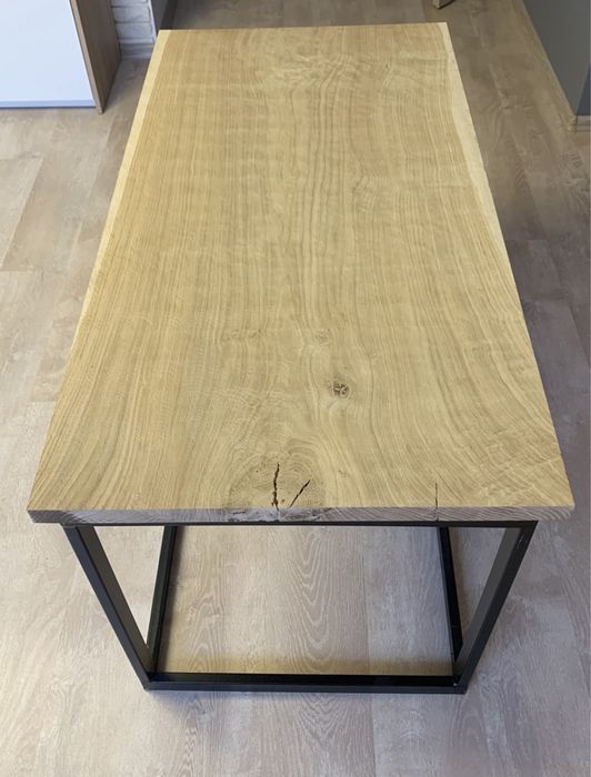 Ława stół stolik kawowy dąb monolit naturalny hand made 124x60x66cm