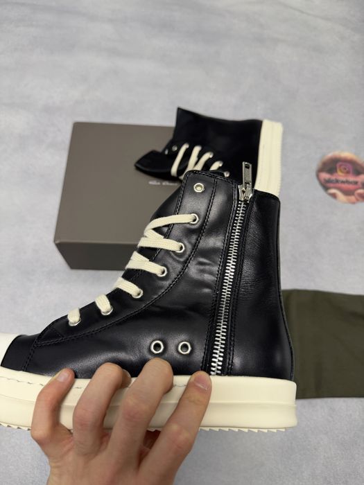 кеды кроссовки Rick Owens Ramones High 42 43 Leather maison margiela