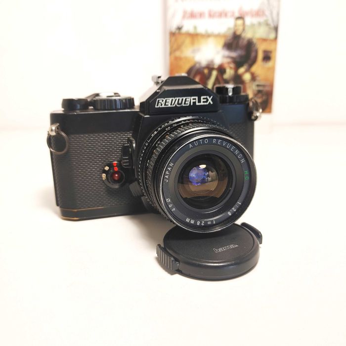 Lustrzanka analogowa CHINON CE4 - RevueFlex AC2 lens Revue 28mm 1:2,8