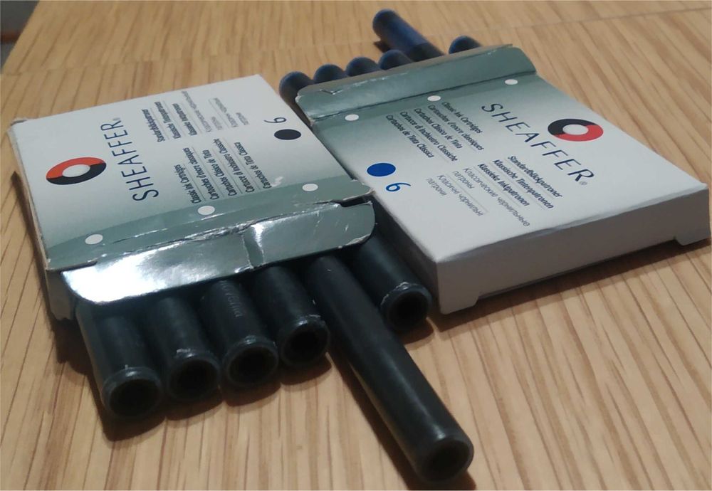 2 Packs de 6 Cartuxos para Canetas Sheafer de Tinta Permanente