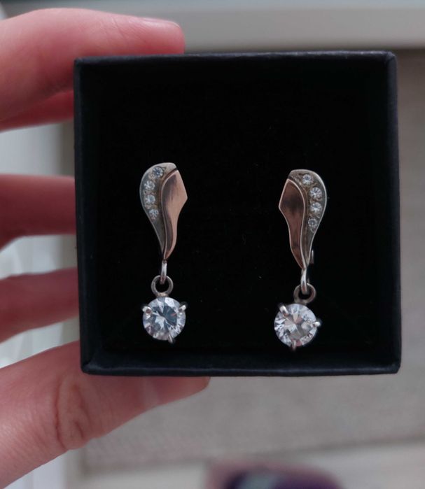 Срібні з золотом сережки, ., .