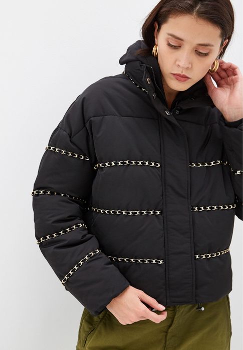 Twinset milano куртка пуховик пуфер з золотими цепочками