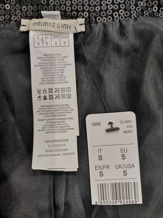 Bolero Intimissimi em lantejoulas mate