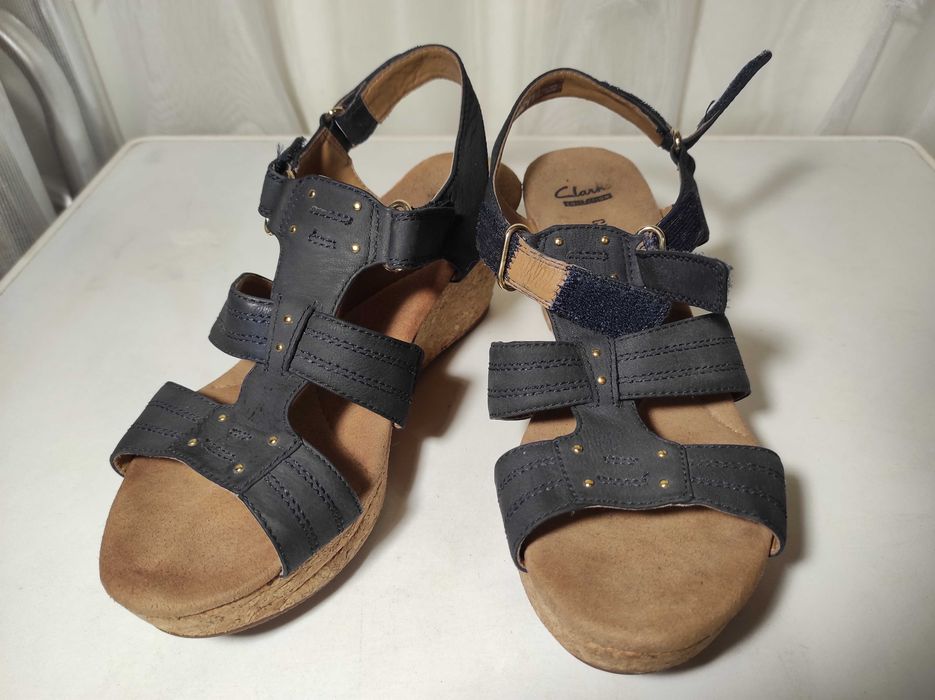 Босоніжки жіночі на платформі,Clarks soft cushion,д.у.25,0см