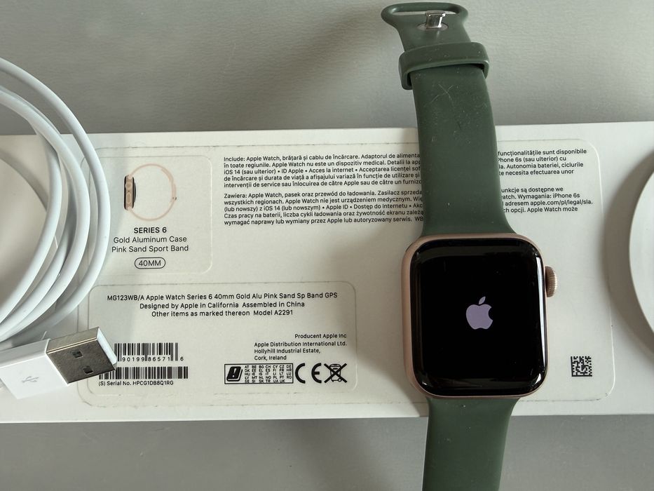 Apple Watch 6 zloty aluminiowy 40mm Sprawny
